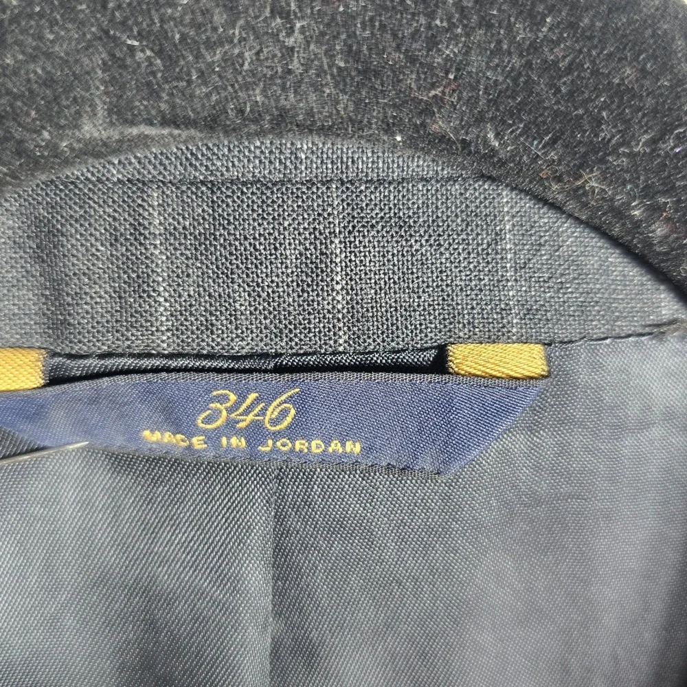 Brooks Brothers Blazer Suit Jacket 346 Mens 44 LG Pinstripe Wool Blend Stretch‎
